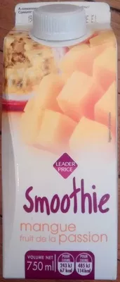 Smoothie Mangue Fruit de la Passion Leader Price 750 ml, code 3263859726515