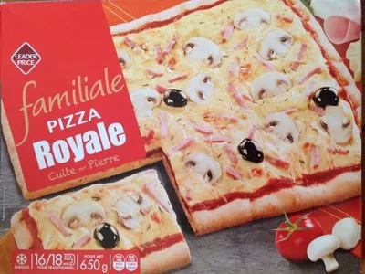 Pizza royale familiale Leader price 650 g, code 3263859811211