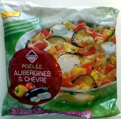 Poélée aubergines et chèvre Leader Price 900 g, code 3263859843618