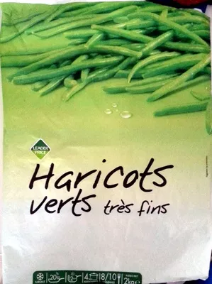 Haricots verts Très Fins surgelés  Leader Price 2 kg (8/10 personnes), code 3263859980511