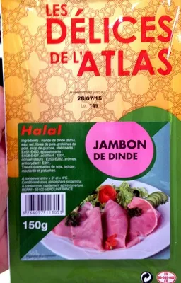 Jambon de Dinde Les Délices de l'Atlas 150 g, code 3264057113053