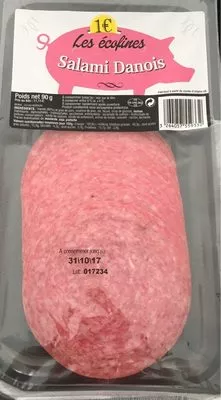 Salami danois Les Ecofines 90 g, code 3264057559332