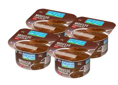 Mousse chocolat noir Campagne de France 216 g (4 * 54 g), code 3265774405438