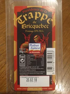 Providence de la Trappe de Bricquebec Maitre Laitiers, Maitres Laitiers en Normandie, Maitres Laitiers du Cotentin 190g, code 3265776712053