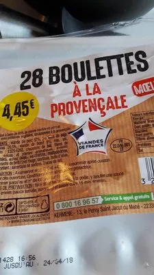 Boulettes à la Provençale Sans marque, Kerméné 700 g, code 3266110088025