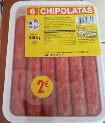 6 Chipolatas Kermené 340 g, code 3266110088582