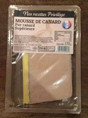 Mousse de canard Nos Recettes Privilege 170 g, code 3266110500626