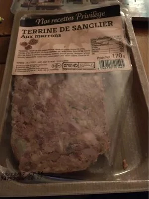 Terrine de sanglier aux marrons Nos Recettes Privilege , code 3266110501425