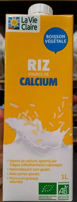 Riz calcium La Vie Claire 1 L, code 3266191090016