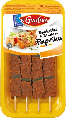 Brochettes de dinde Paprika x4 Le Gaulois 400 g, code 3266980024970