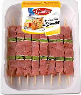 Brochettes de dinde x8 Le Gaulois 1600 g, code 3266980238704