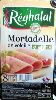 Mortadelle de Volaille aux olives Réghalal 120 g, code 3266980373474