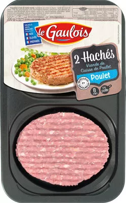 2 Hachés de viande de cuisse de poulet Le Gaulois 200 g, code 3266980440138