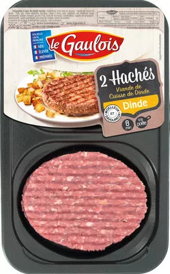 2 Hachés de viande de cuisse de dinde Le Gaulois 200 g, code 3266980440145