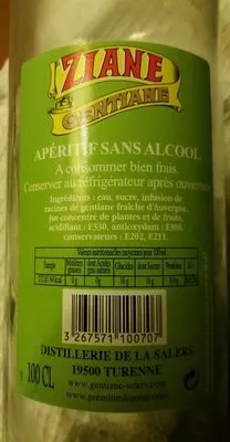 Ziane Gentiane Distillerie de la Salers 1 L, code 3267571100707