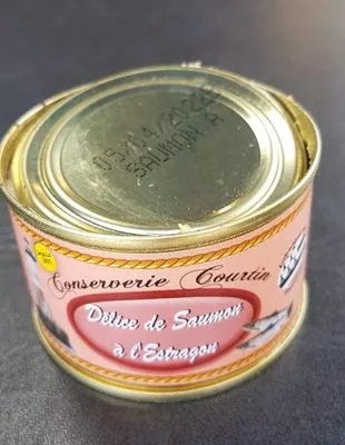 Délice de saumon à l'estragon Conserverie Courtin 65 g, code 3268260000520