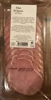 Filet de Bacon Merle 100 g, code 3268750009224