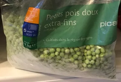 Petits pois doux extra-fins Picard 1 kg, code 3270160016594