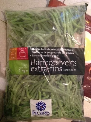 Haricots Verts extra fins surgelés Picard 1 kg, code 3270160065424