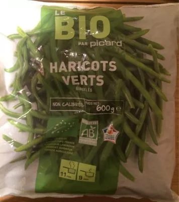 Haricots verts, non calibrés, surgelés Picard 600 g, code 3270160101313