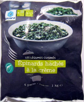 Epinards hachés à la crème Picard 1 Kg, code 3270160114795