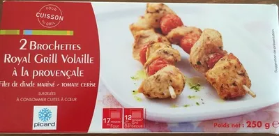 2 brochettes royal grill volaille à la provencale picard 250 g, code 3270160209576