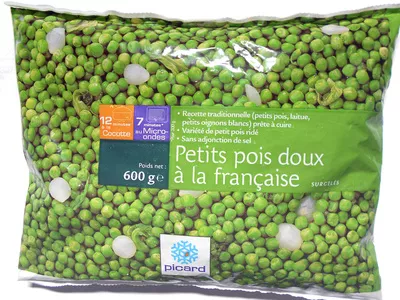 Petits pois doux à la française Picard 600 g, code 3270160595228