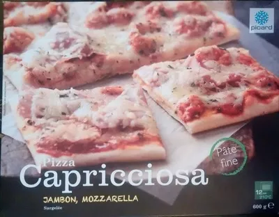 Pizza Capricciosa (Jambon, Mozzarella), Surgelée Picard 600 g, code 3270160838455