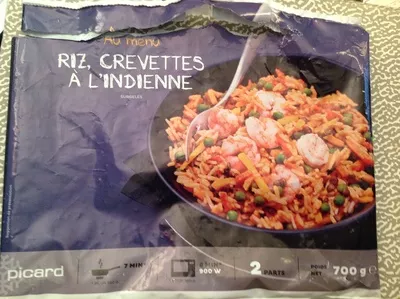 Riz, crevettes à l'indienne Picard 700g, code 3270160864966