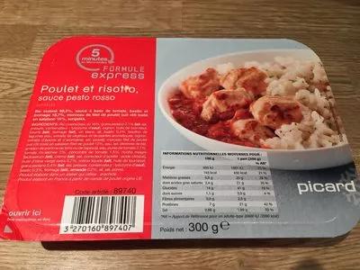 Poulet et Risotto, Sauce Pesto Rosso Picard 300 g e, code 3270160897407