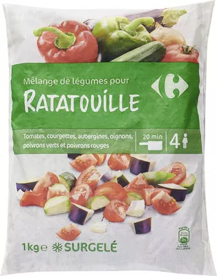 Mélange de légumes pourRatatouille Carrefour 1 kg, code 3270190020653