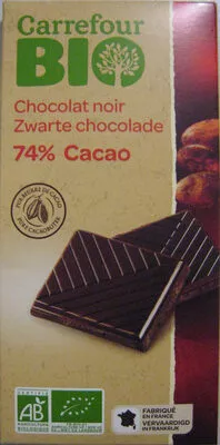 Chocolat noir 74% Cacao Carrefour BIO 100 g, code 3270190127765