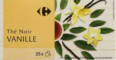 Thé Noir Vanille Carrefour 37,5 g, code 3270190150596