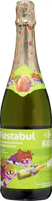 Fiestabul Jus de pomme pétillant Carrefour Kids, Carrefour 75 cl, code 3270190150633