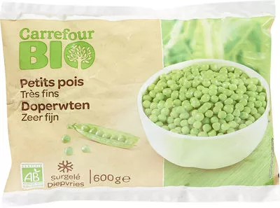 Petits pois Carrefour Bio,  Carrefour 600 g, code 3270190207351