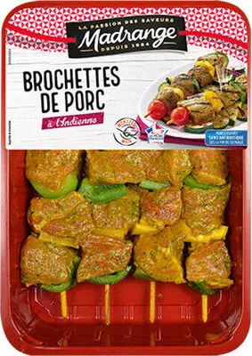 Brochettes de porc à l'indienne Madrange 600 g (4 brochettes), code 3273625834429