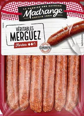 Véritables merguez fortes Madrange 330 g (6 merguez), code 3273625857398