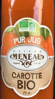 Pur jus carotte bio Maison Meneau 75 cl, code 3274490972834