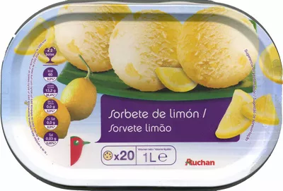 Sorbete de limon Auchan 1 l, code 3274661034736