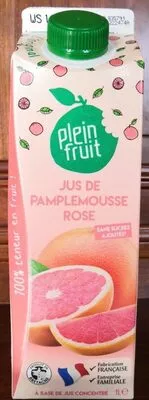 Jus De Pamplemousse Rose Sans Sucre Ajouté Plein Fruit 1 litre, code 3274936601403