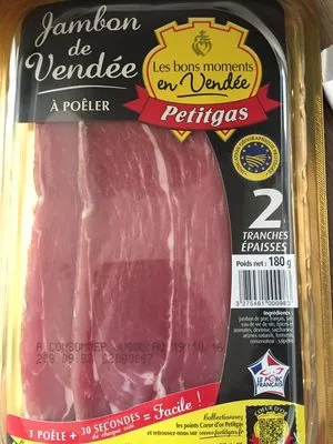 Jambon de Vendée a poêler Petitgas 180 g, code 3275461000983