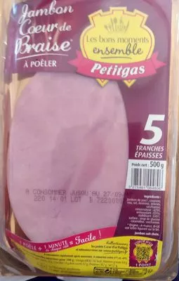 Jambon cœur de braisé Petitgas 500 g, code 3275461004806