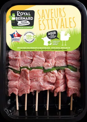 6 Brochettes de Dinde Poivron vert Royal Bernard 720 g, code 3276280085694