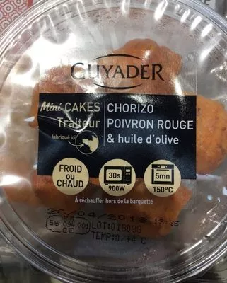 Mini cake chorizo poivron Guyader , code 3276770245287