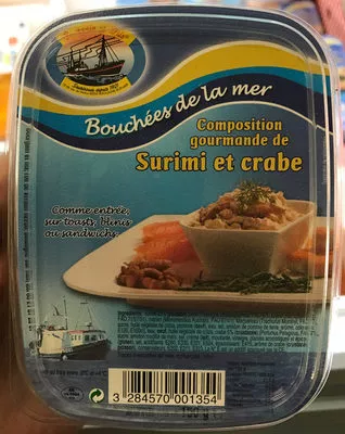 Composition gourmande de Surimi et crabe Bourgain et Fils 150 g, code 3284570001354