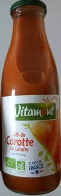 Jus de Carottes Biologiques Vitamont 75 cl, code 3289196500014