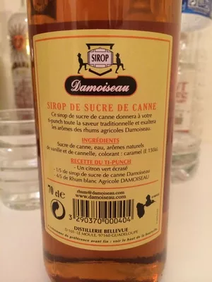 Sirop de sucre de canne Damoiseau 70cl, code 3290370000404