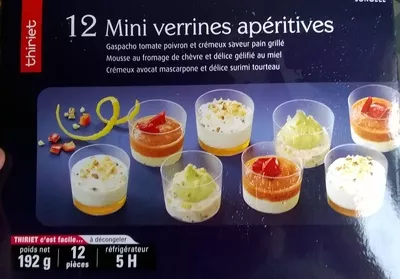 12 Mini verrines apéritives Thiriet 192 g (12 × 16 g), code 3292590801649