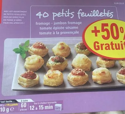 40 petits feuilletés Thiriet 10 g, code 3292590801793