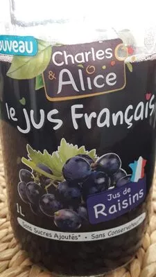 Jus de raisin Charles & Alice 1 l, code 3297760081050